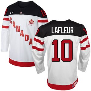 Olympic Hockey Guy Lafleur Authentic Herren Weiß – Team Canada #10 100th Anniversary